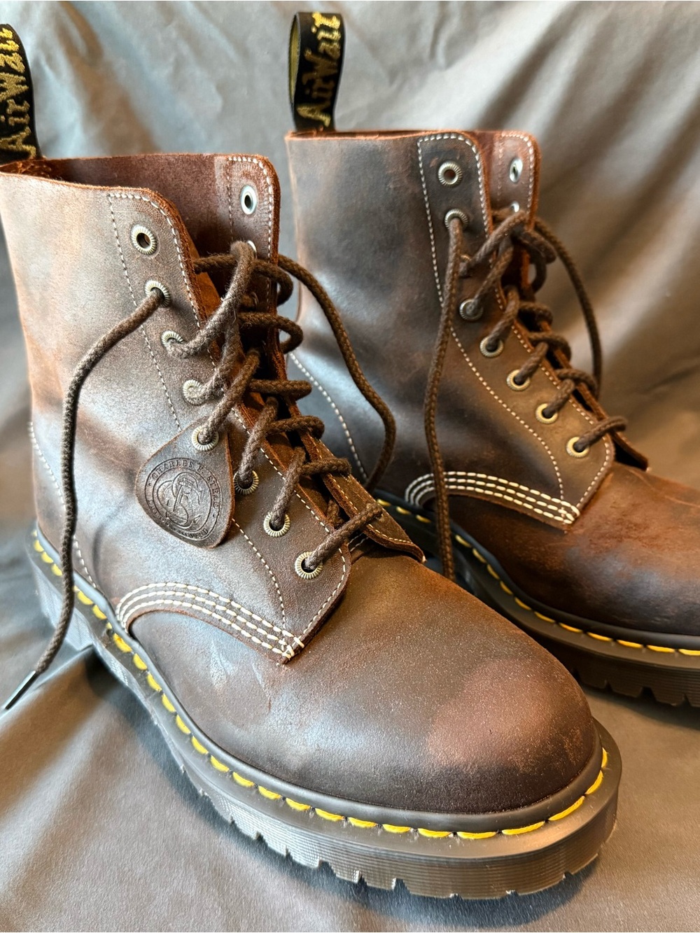 Made in England Dr. Martens 1460 Rustic Brown Wax Commander Boots
